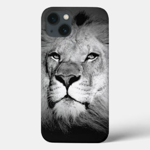 Black & White King Lion Eyes iPhone 13 Hoesje
