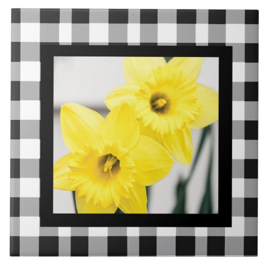 Black White Kitchen Decor Tegeltje (Voorkant)