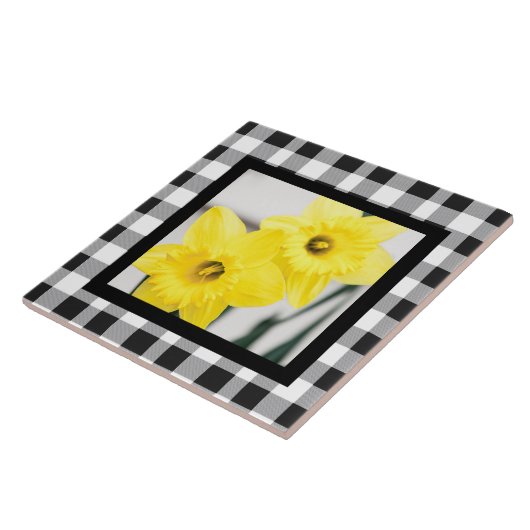 Black White Kitchen Decor Tegeltje (Zijkant)