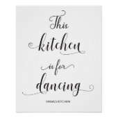 Black White Kitchen Funny Quote Typografie Perfect Poster (Voorkant)