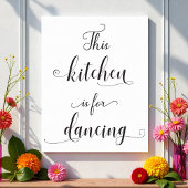 Black White Kitchen Funny Quote Typografie Perfect Poster