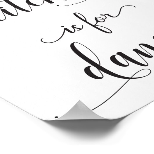 Black White Kitchen Quote Typography Poster (Hoek)