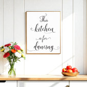 Black White Kitchen Quote Typography Poster