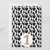 Black White Koe Heb je de Moos uitnodiging gehoord (Achterkant)