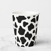 Black White Koe Pattern Cowgirl Papieren Bekers (Achterkant)
