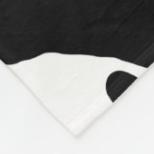 Black & White Koe Spots Animal Print Patroon Fleece Deken (Hoek)