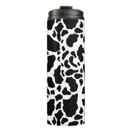 Black & White Koe Spots Animal Print Patroon Thermosbeker