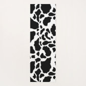 Black & White Koe Spots Animal Print Patroon Yogamat (Achterkant)