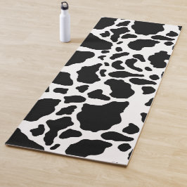 Black & White Koe Spots Animal Print Patroon Yogamat