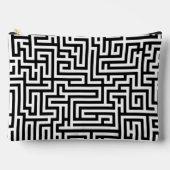 Black & White Labyrinth Maze Pattern Etui (Voorkant)