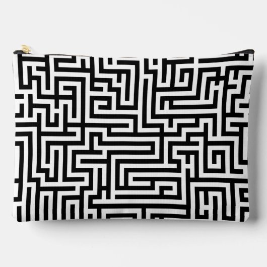 Black & White Labyrinth Maze Pattern Etui (Voorkant)