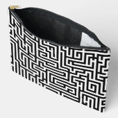 Black & White Labyrinth Maze Pattern Etui (Open)