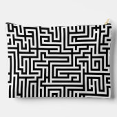 Black & White Labyrinth Maze Pattern Etui (Achterkant)