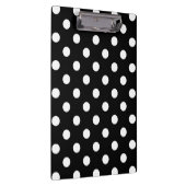 Black White Large Polka Dot Pattern Klembord (Rechts)
