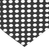 Black White Large Polka Dot Pattern Korte Tafelloper (Hoek)