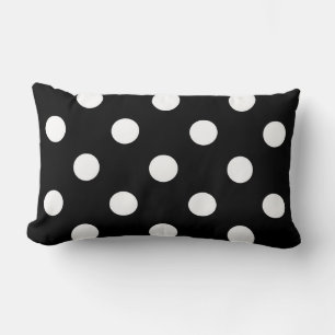 Black White Large Polka Dot Pattern Kussen