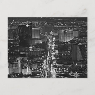 Black & White Las Vegas Strip Postcard Briefkaart