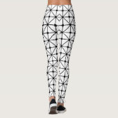 Black White Lattice Patroon Leggings (Achterkant)