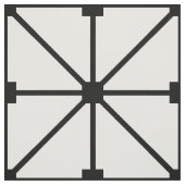 Black White Lattice Patroon Stof (Swatch)