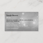 Black White Laundry Cleanry Clothes Washing Visitekaartje (Achterkant)