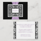 Black White Lavender Damask Enclosure Kaart (Voorkant / Achterkant)