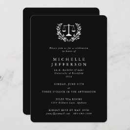 Black+White Law Qualifications Laurel Wreate Kaart