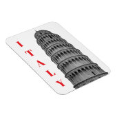 Black White Leaning Tower of Pisa Italy Magneet (Rechterzijde)