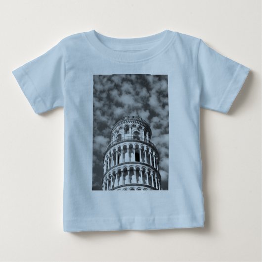 Black White Leaning Tower van Pisa Italië (Voorkant)