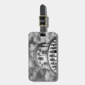 Black White Leaning Tower van Pisa Italië Bagagelabel (Voorkant verticaal)