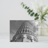 Black White Leaning Tower van Pisa Italië Briefkaart (Staand voorkant)