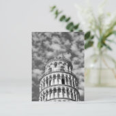 Black White Leaning Tower van Pisa Italië Briefkaart (Staand voorkant)