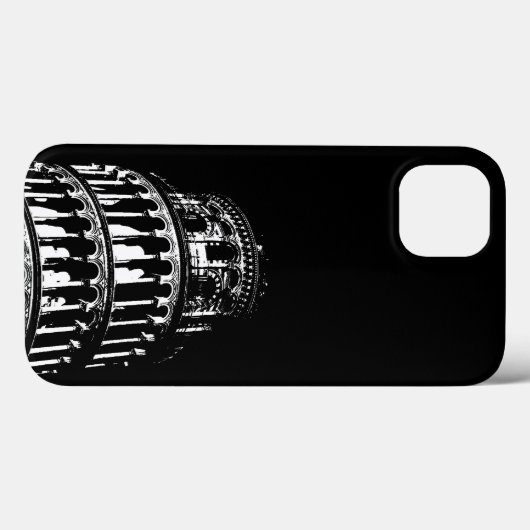 Black White Leaning Tower van Pisa Italië Case-Mate iPhone Case (Achterkant (horizontaal))