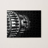 Black White Leaning Tower van Pisa Italië Legpuzzel (Horizontaal)