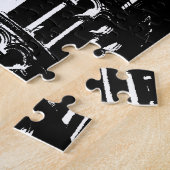 Black White Leaning Tower van Pisa Italië Legpuzzel (Zijkant)