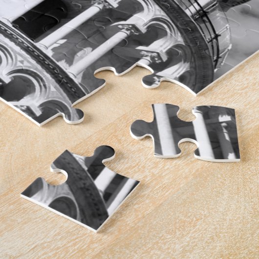 Black White Leaning Tower van Pisa Italië Legpuzzel (Zijkant)