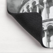 Black White Leaning Tower van Pisa Italië Muismat (Hoek)