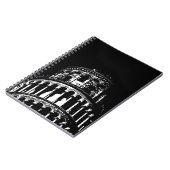 Black White Leaning Tower van Pisa Italië Notitieboek (Linkerzijde)