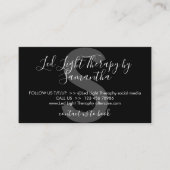 Black White led Light Therapy Aftercare Visitekaartje (Voorkant)