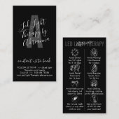 Black White led Light Therapy Skin Aftercare Visitekaartje (Voorkant / Achterkant)