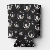 Black White Lemurs Stubby Koelbox Holder Blikjeskoeler (Achterkant)