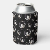 Black White Lemurs Stubby Koelbox Holder Blikjeskoeler (Blikje Achterkant)
