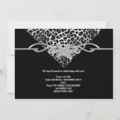 Black White Leopard 30th Diamond Jewel Kaart (Achterkant)