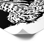Black White Leopard Poster Pop Art Wild Animal (Hoek)