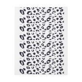 Black White Leopard Print Kaart Wrap rond labels Omwikkelbaar Adreslabel (Vel)