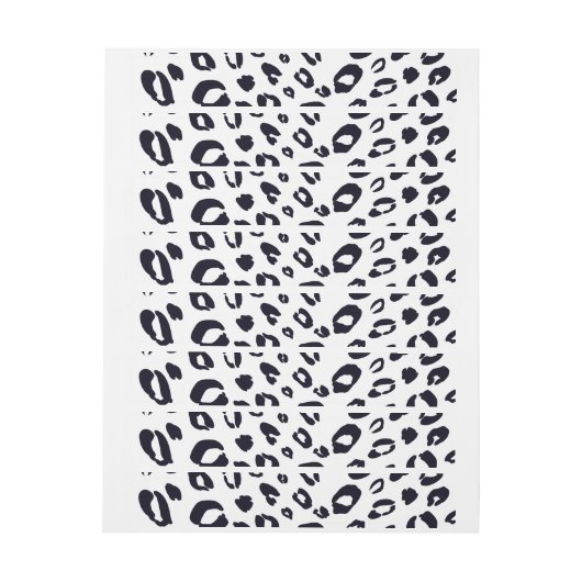 Black White Leopard Print Kaart Wrap rond labels Omwikkelbaar Adreslabel (Vel)