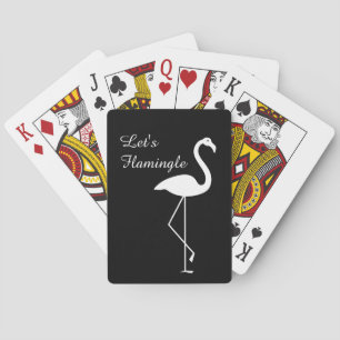 Black & White Let's Flamingle Poker Cards Pokerkaarten