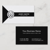 Black White Libra Laurel Classic Lawyer Visitekaartje (Voorkant / Achterkant)