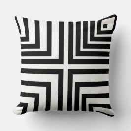 Black & White Light & Shadow Patroon - Sierkussen