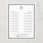 Black White Lijst Border Restaurant Cafe Takeout Flyer (Achterkant)