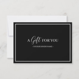 Black White Line Lijst Gepersonaliseerd Cadeaubon